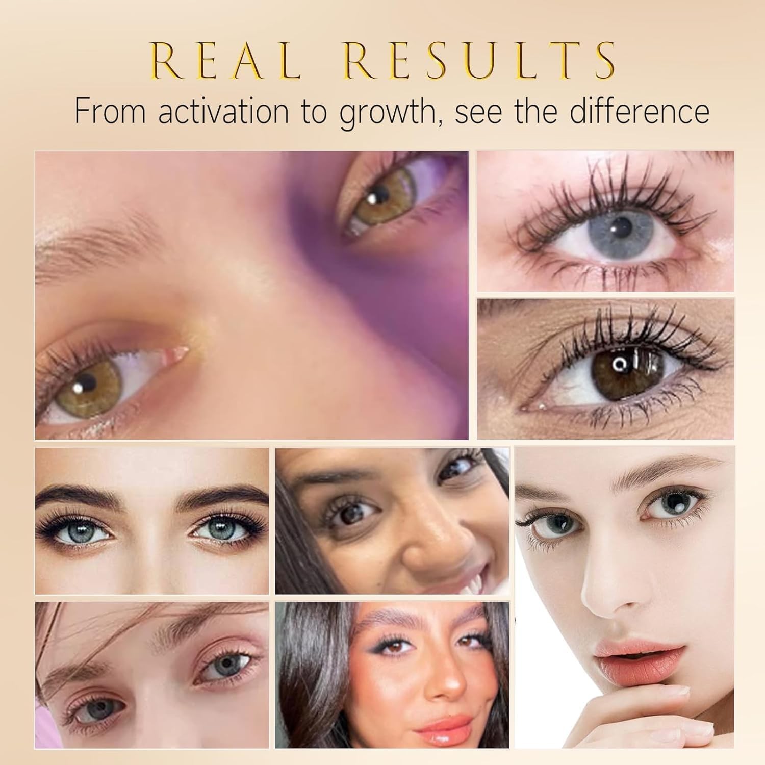 Eyelash Growth Serum – 15 Plant Extracts 0.1 Fl Oz (Pack of 1), Bright Gold