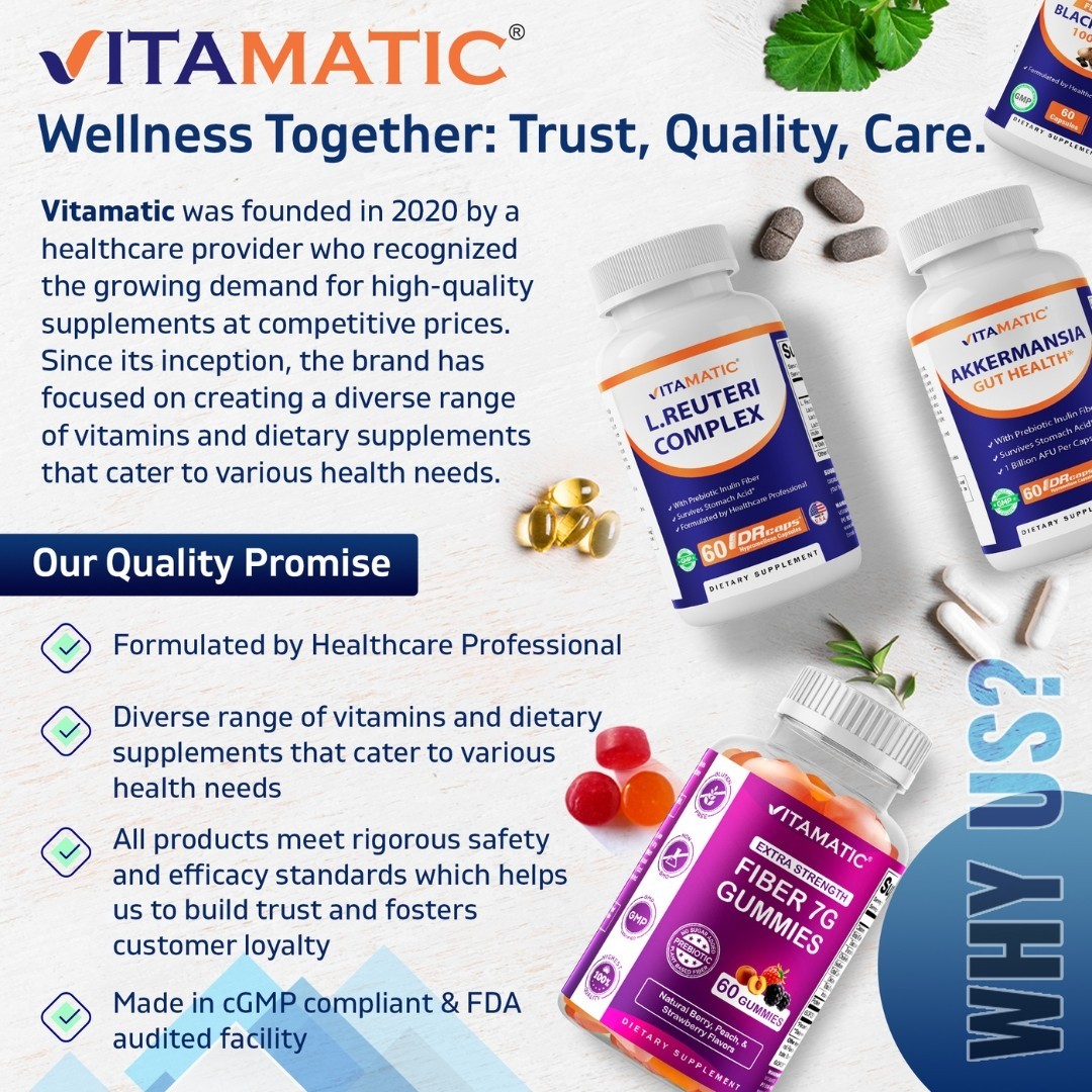 Vitamatic Lactobacillus Reuteri Complex – 22 Billion per DR Capsule – 60 Count