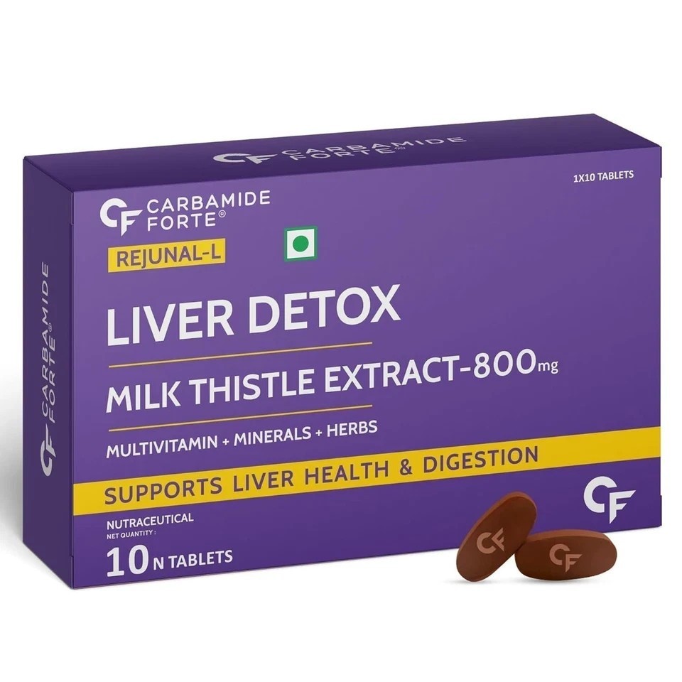 Liver Support Supplement with Milk Thistle Extract 800mg 10 Veg Tablets k229
