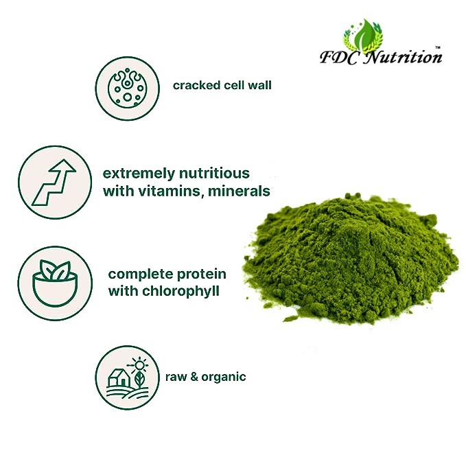 FDC Organic Chlorella Powder, 1lb, Non GMO, Gluten Free, Broken Cell Wall