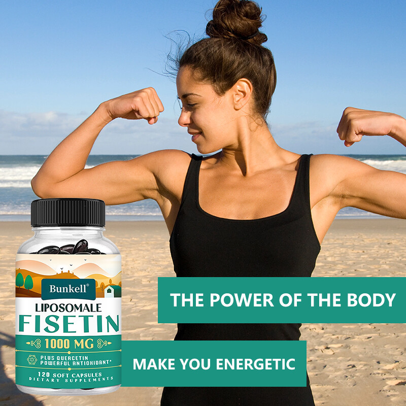 Liposomal Fisetin Softgels Quercetin High Potency 1000mg Antioxidant 120 Pills
