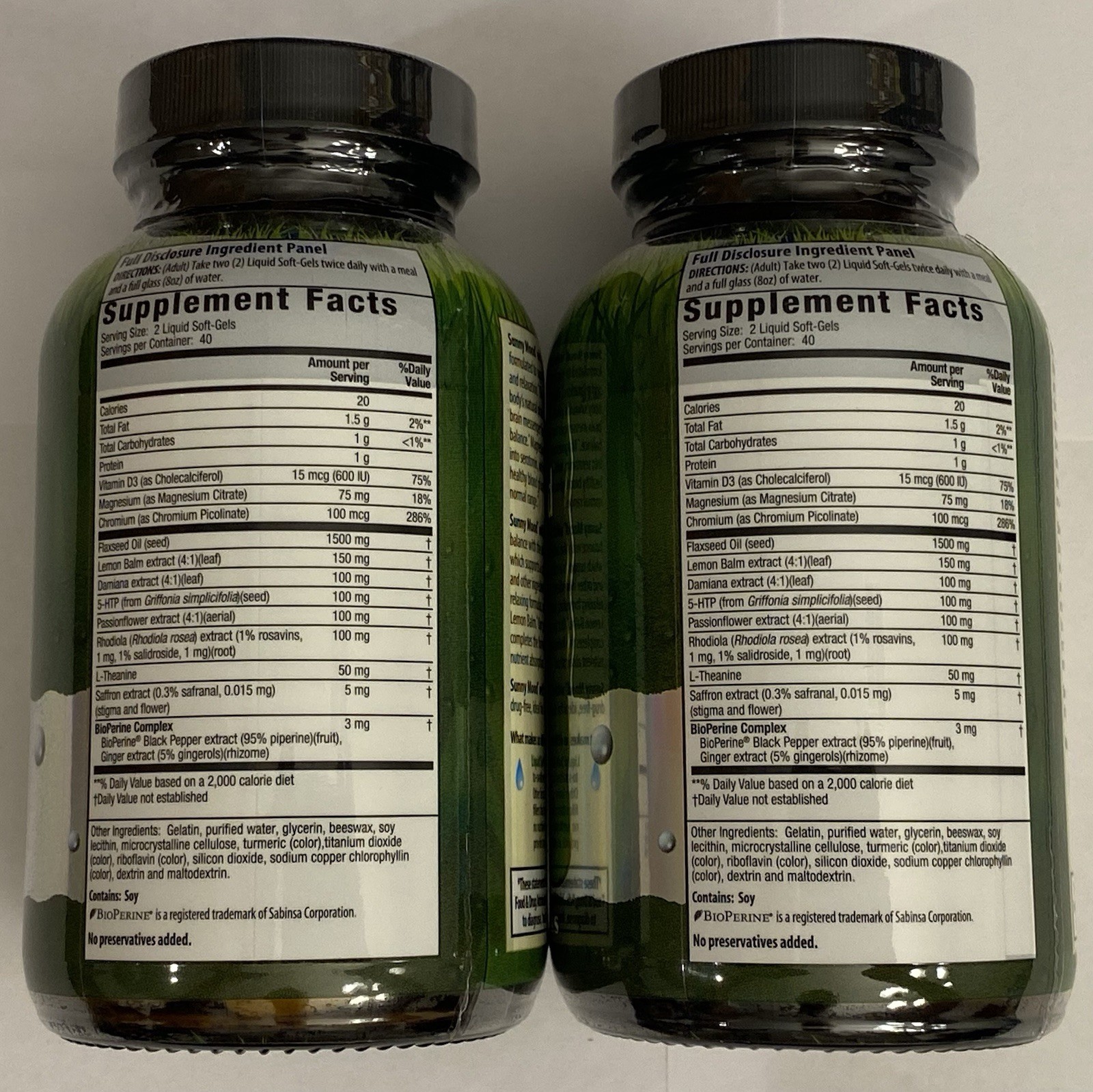 2 Pack, Sunny Mood with 5 HTP, 80 Count Per Bottle, Exp. 03/2027