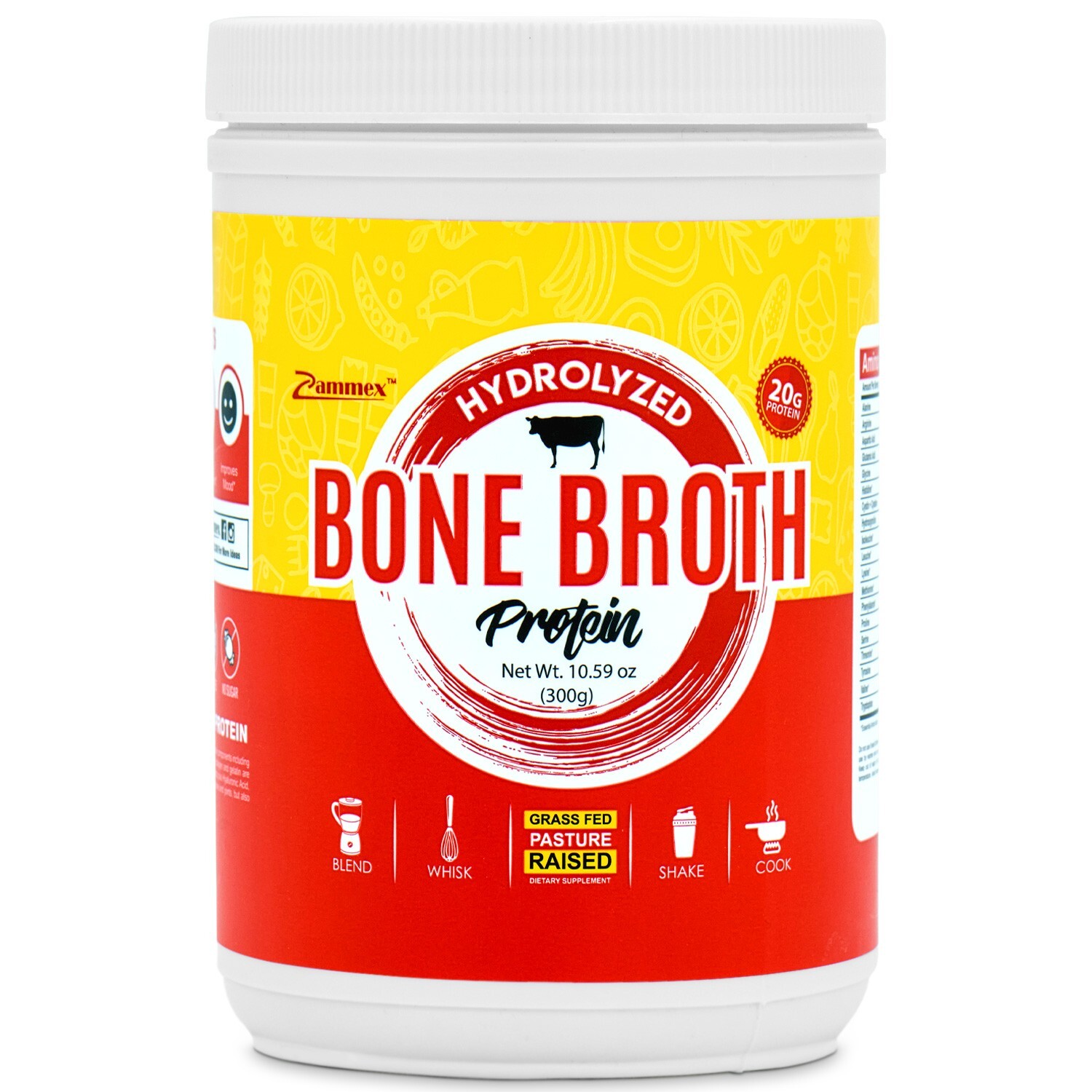 Grass Fed Beef Bone Broth Protein Powder Hydrolyzed Collagen Peptides -10.59oz