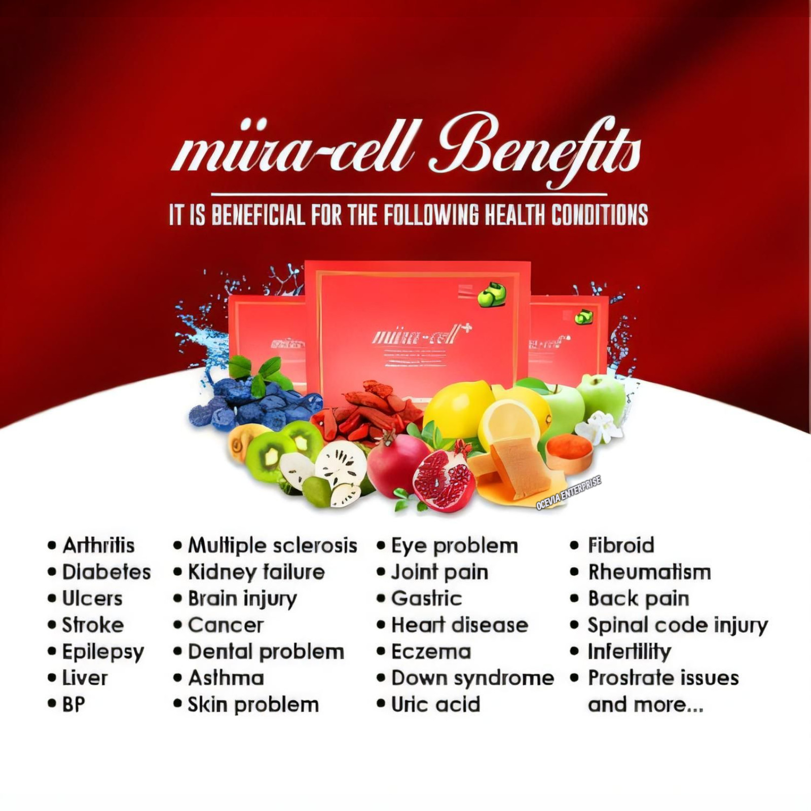 2 Box Miira-cell+ plus by Revoobit International 48 Sachet Stem Cell Nutrition