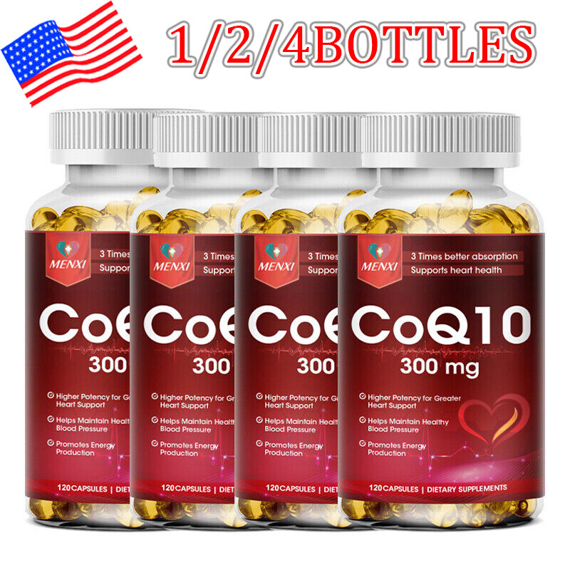 120/240/480Pcs Coenzyme Q-10 CoQ10 Capsules 300mg Heart Health Energy Support