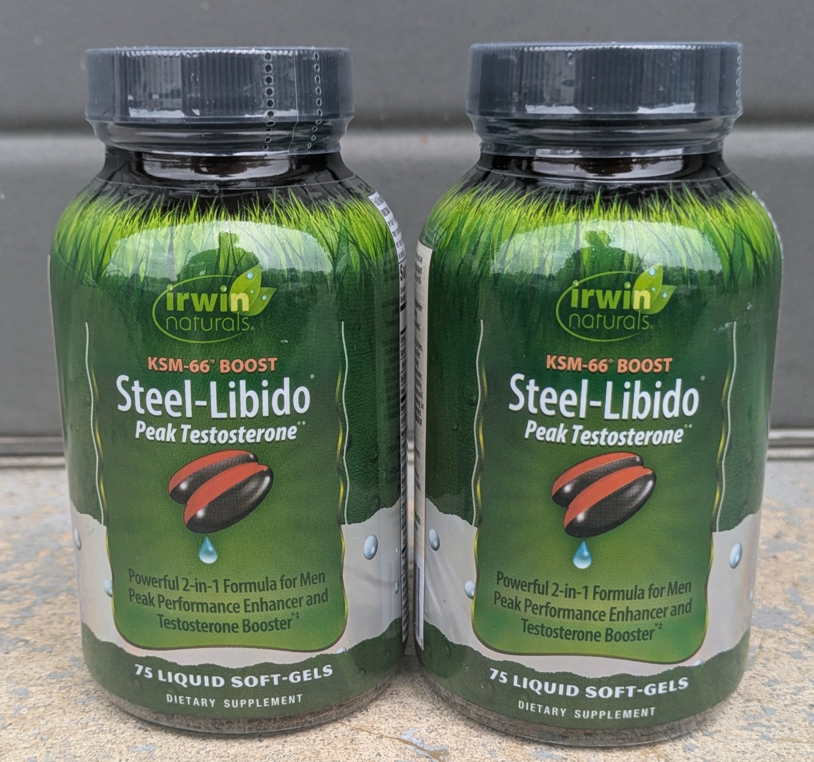 2 Irwin Naturals Steel Libido KSM-66 Boost 2 X 75 Soft-gels Exp. 12/27