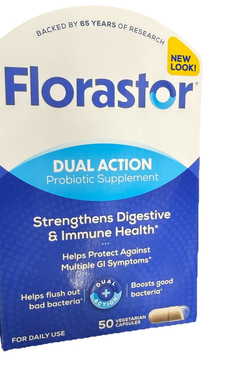 Florastor Dual Action Probiotic 2 BOXES / 50 Ct. Each Exp 04/2027 Or Better