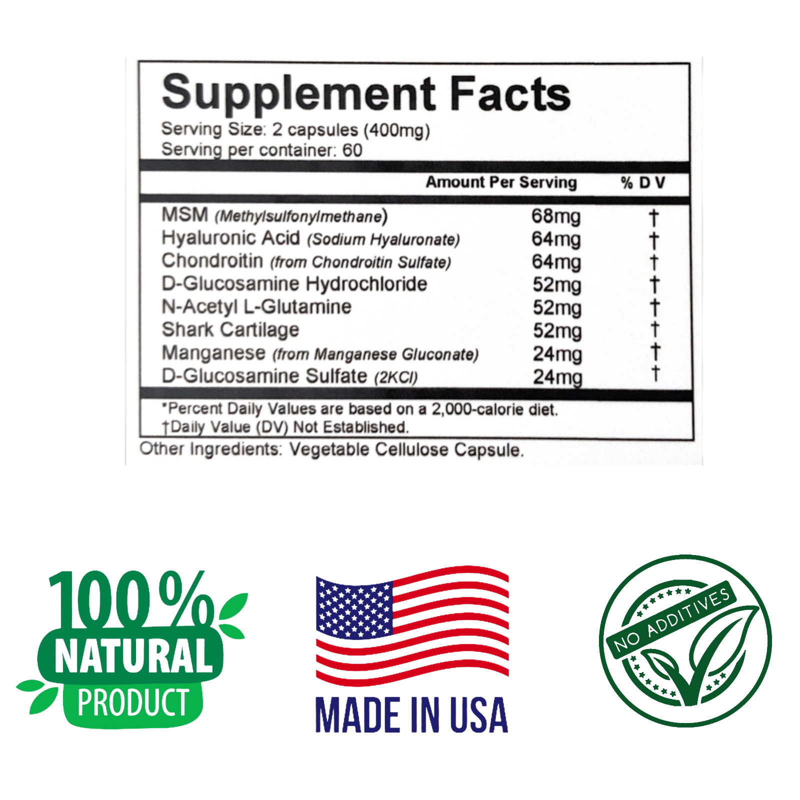 ADVANCED JOINT SUPPLEMENT, Arthritis Symptoms Relief. Joint Flexibility Support.