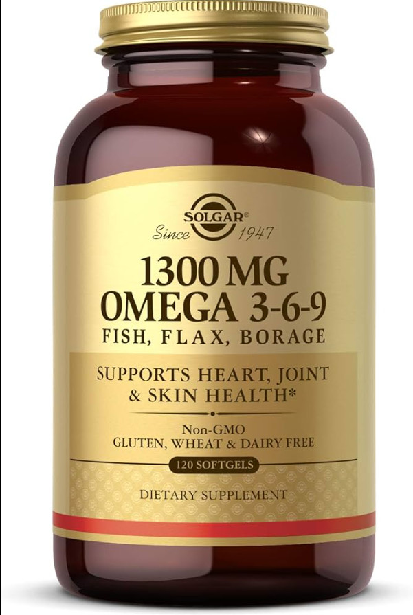Solgar Omega 3-6-9 Fish Flax Borage Oil 120 Softgels Exp. Date 03/2028
