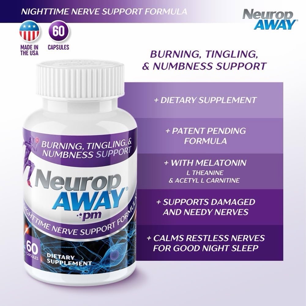 Neurop Away PM Nighttime Nerve Support Formula, 60-Caps, EXP 10/28