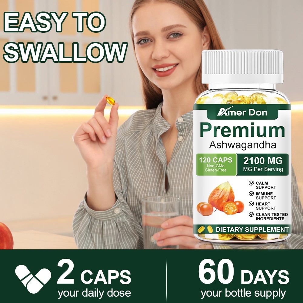 Ashwagandha Supplements Extra Strength Ashwagandha Capsules with 2100mg, 120 ct