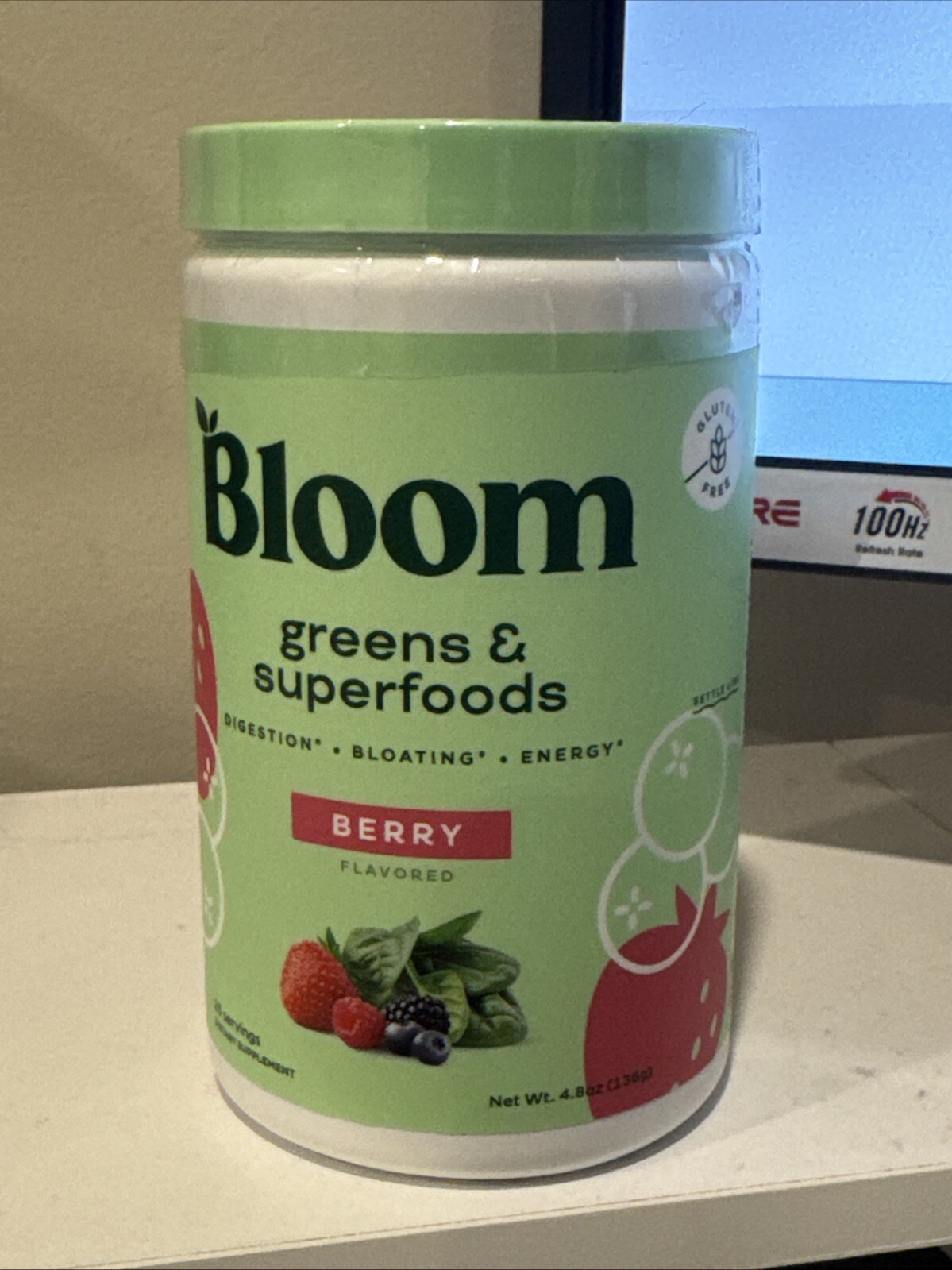 Bloom Nutrition Greens & Superfoods Powder, Mixed Berry, 25 Servings, 4.8 oz