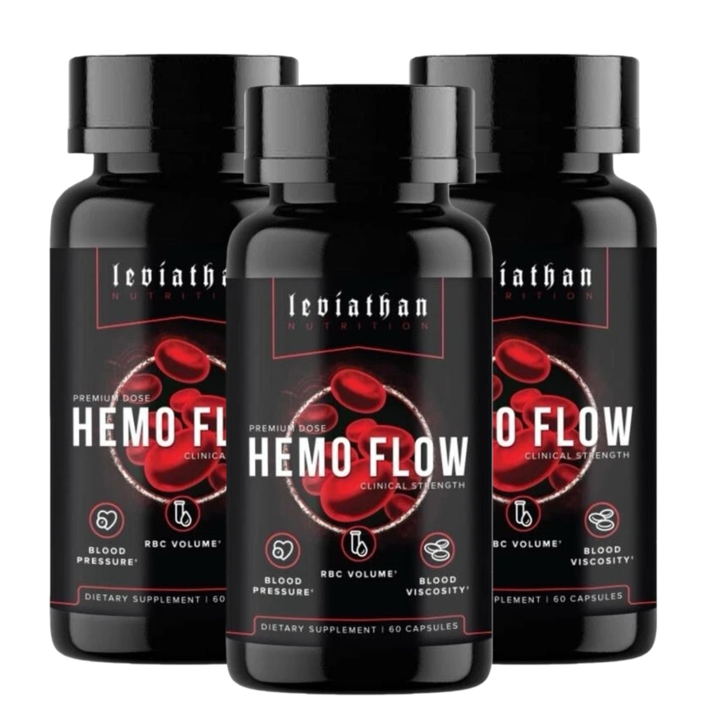 1-3PK Leviathan Nutrition Hemo Flow Nattokinase Supplement For Nitric Oxide