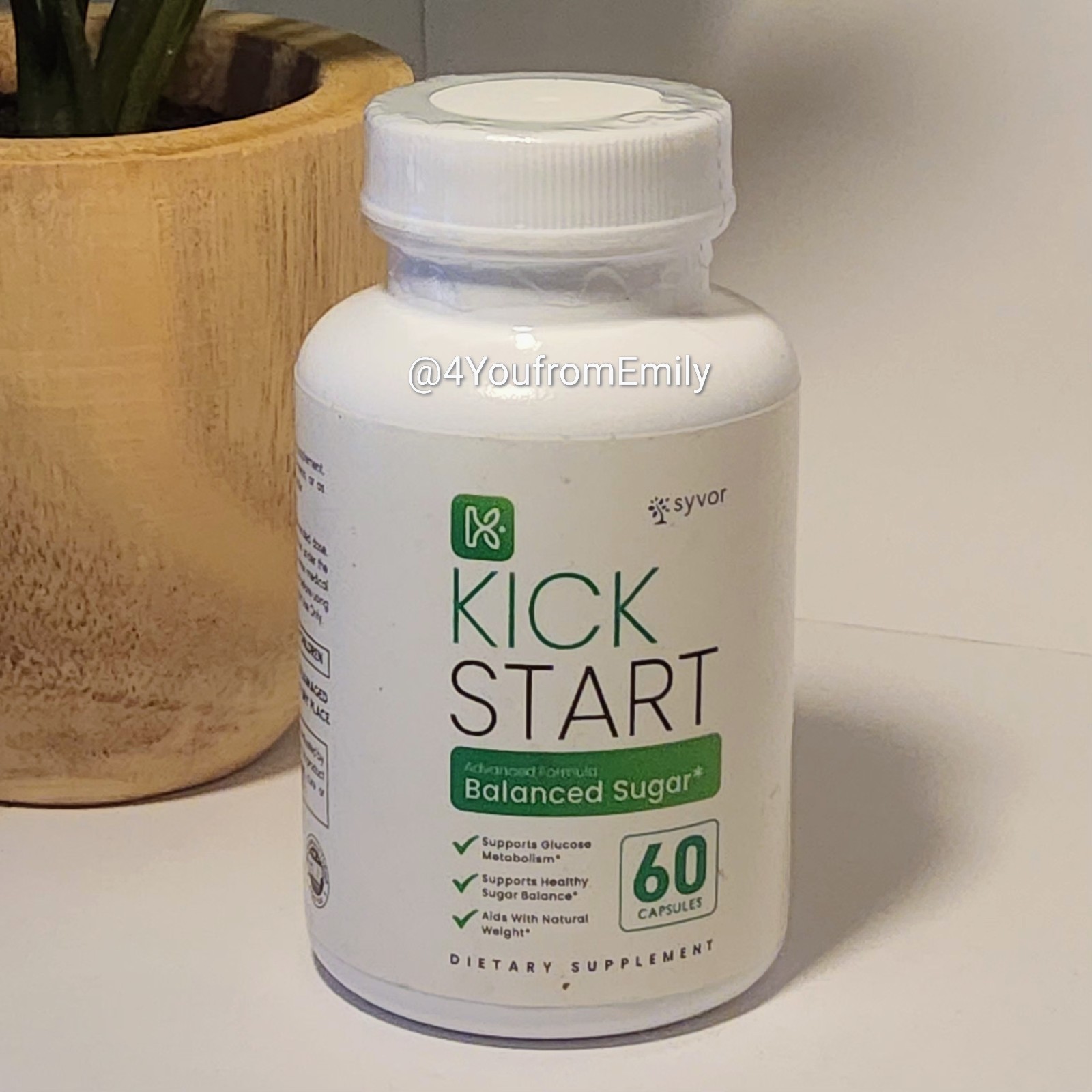 Syvor Kick Start Advanced Formula Balanced Sugar – 60 Capsules – Exp 4/2027