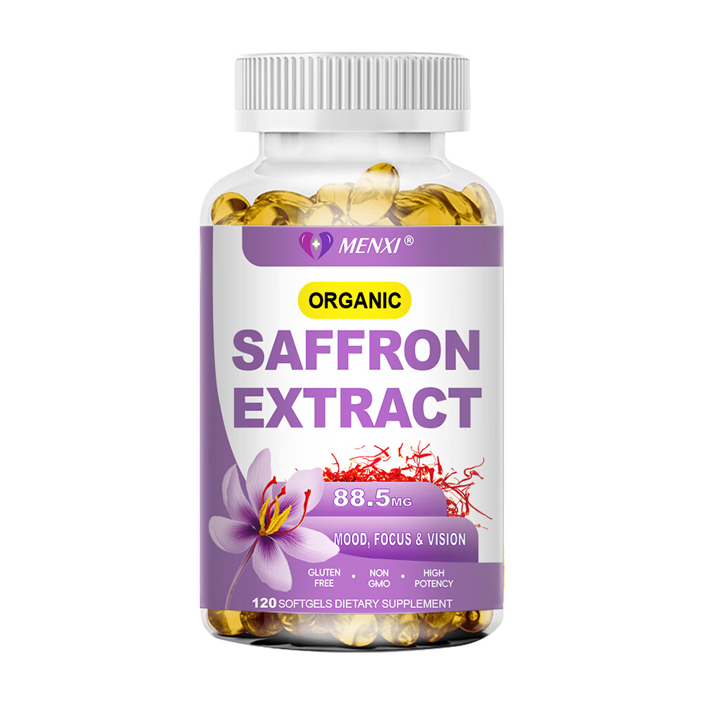 Saffron Extract Capsules Metabolism Booster Natural Appetite Suppressant Softgel