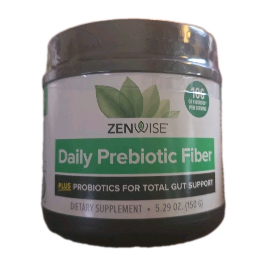 Zenwise Daily Prebiotic Fiber Probiotics Gut Support 5.29oz New