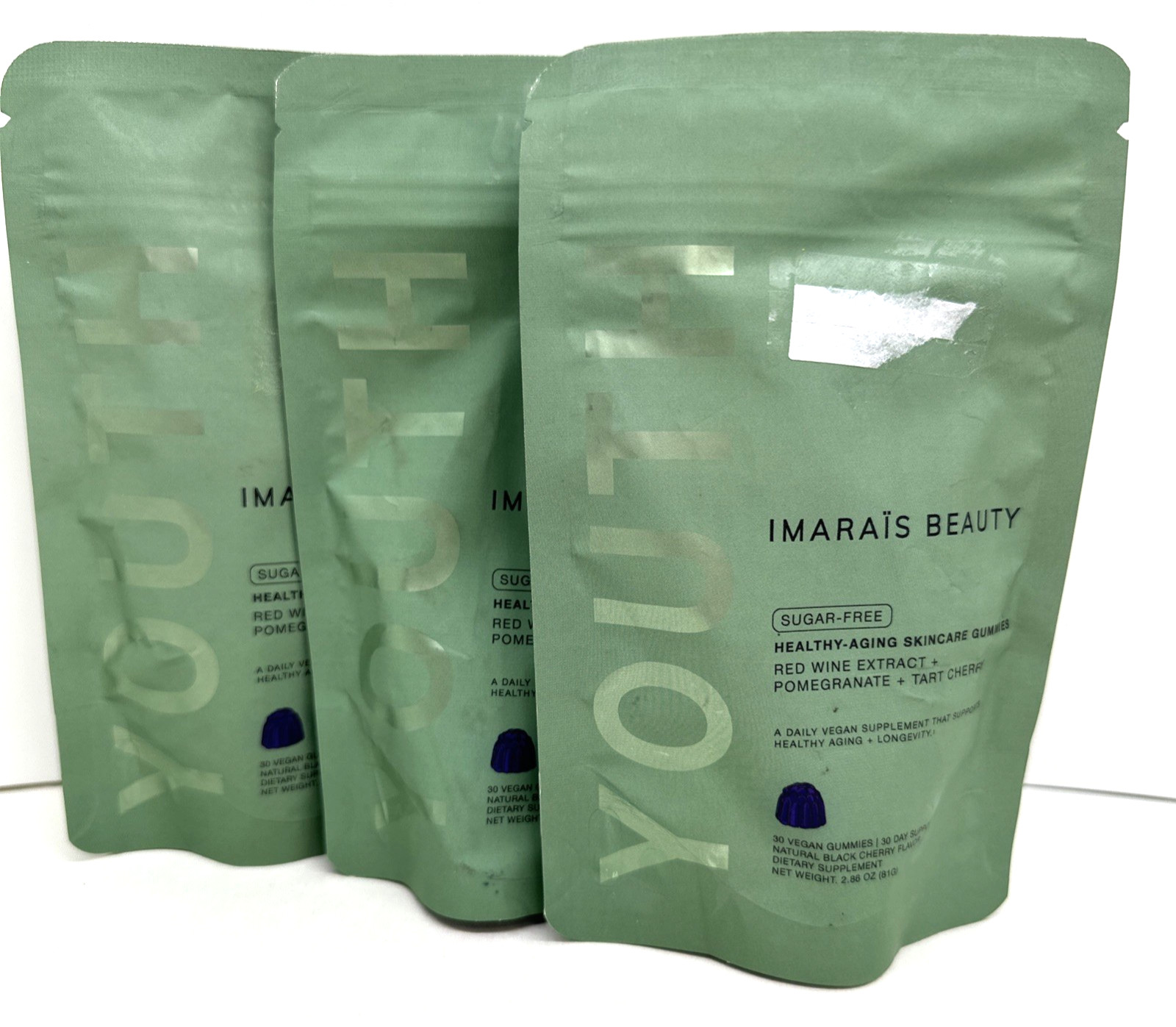 Imarais Beauty Youth Healthy Anti Aging Skin Care Gummies Supplement Lot 3 READ