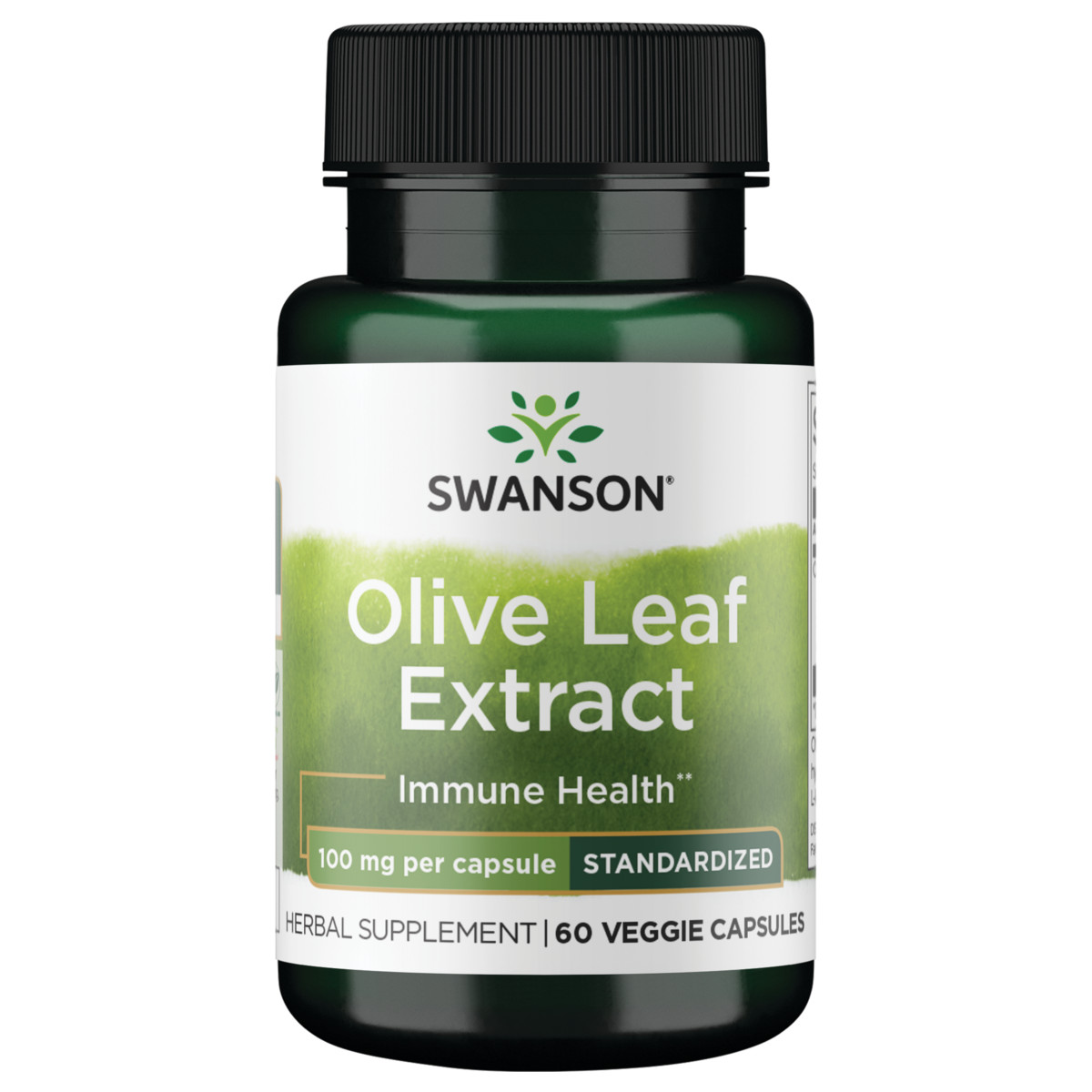 Swanson Maximum Strength Olive Leaf Extract 100 mg 60 Veggie Capsules