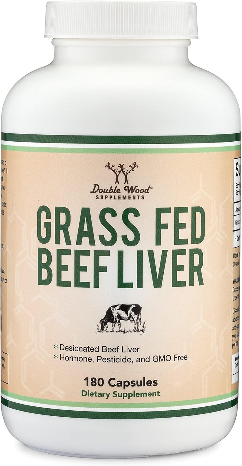 Beef Liver Capsules (1,000Mg of Grass Fed, Desiccated Beef Liver per Serving,…