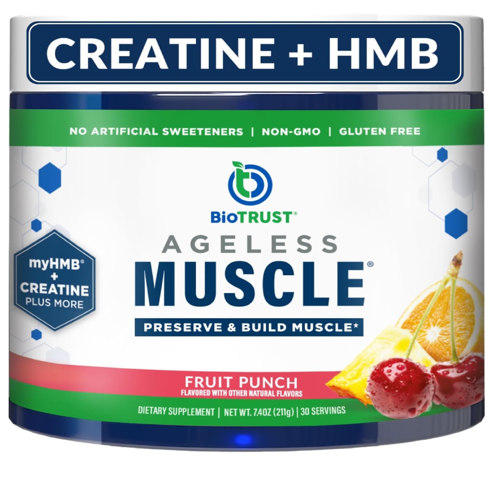 BioTrust Ageless Muscle Builder – Creatine HMB Powder with Vitamin D3 & Betaine