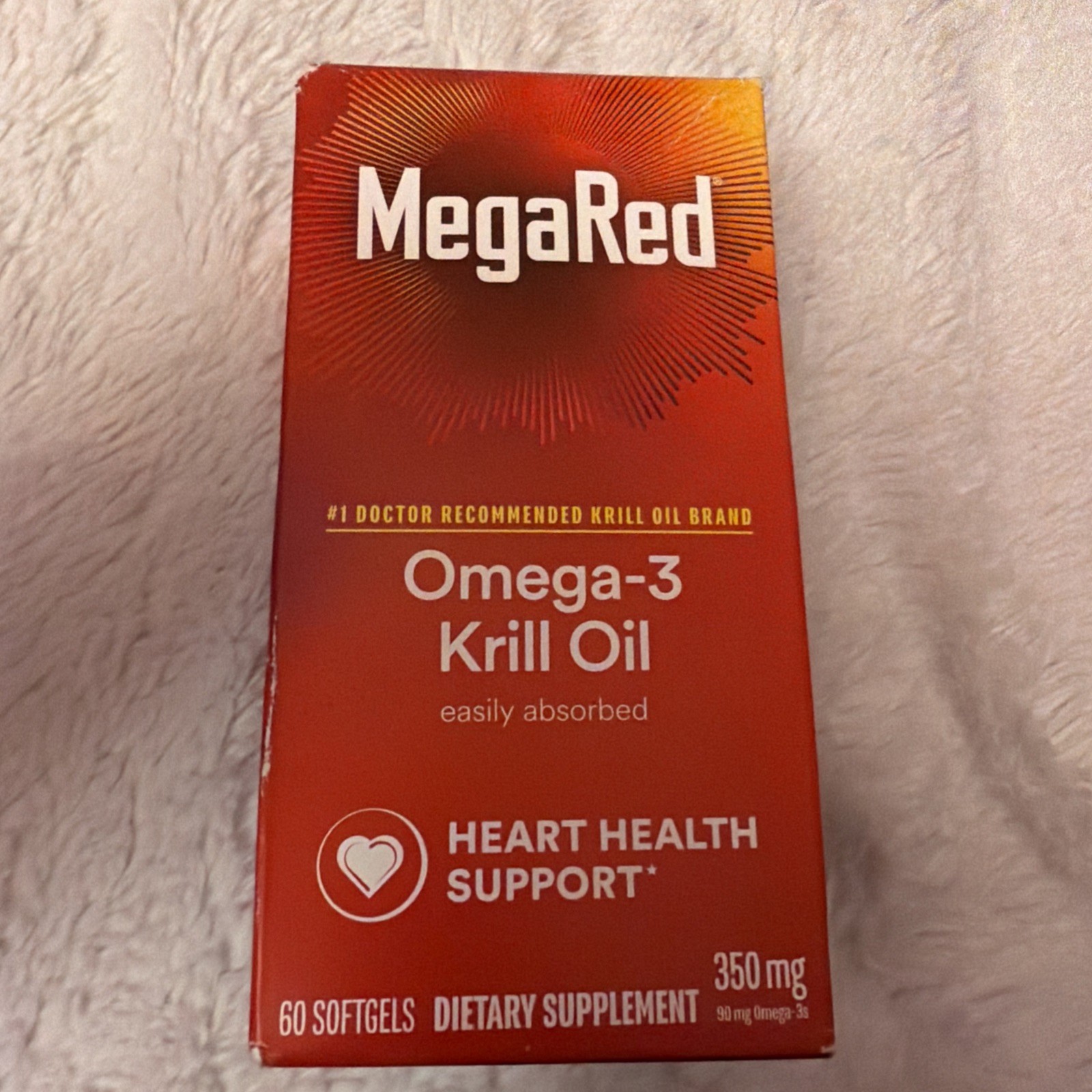 MegaRed Omega-3 Krill Oil Heart Health Support 60 Softgels Exp 09/2026