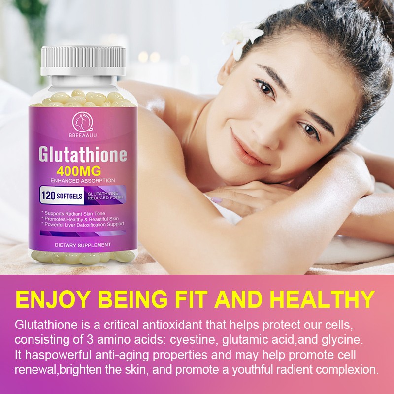L-Glutathione – Featuring Glutathione 400 mg 120 Capsules