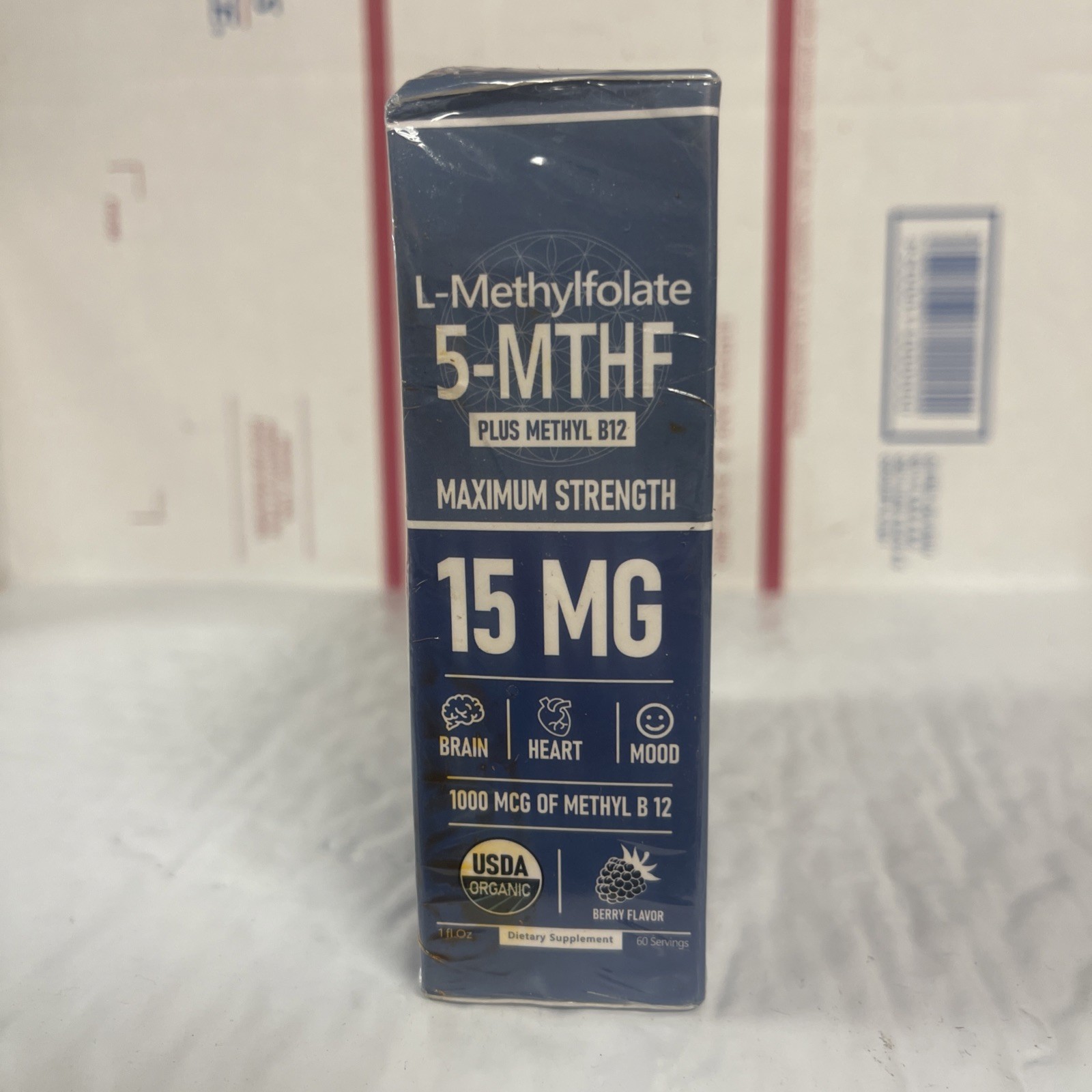 Nuerodrops L-Methylfolate 5-MTHF Plus Methyl B12 15 MG Active Formula Exp:8/27