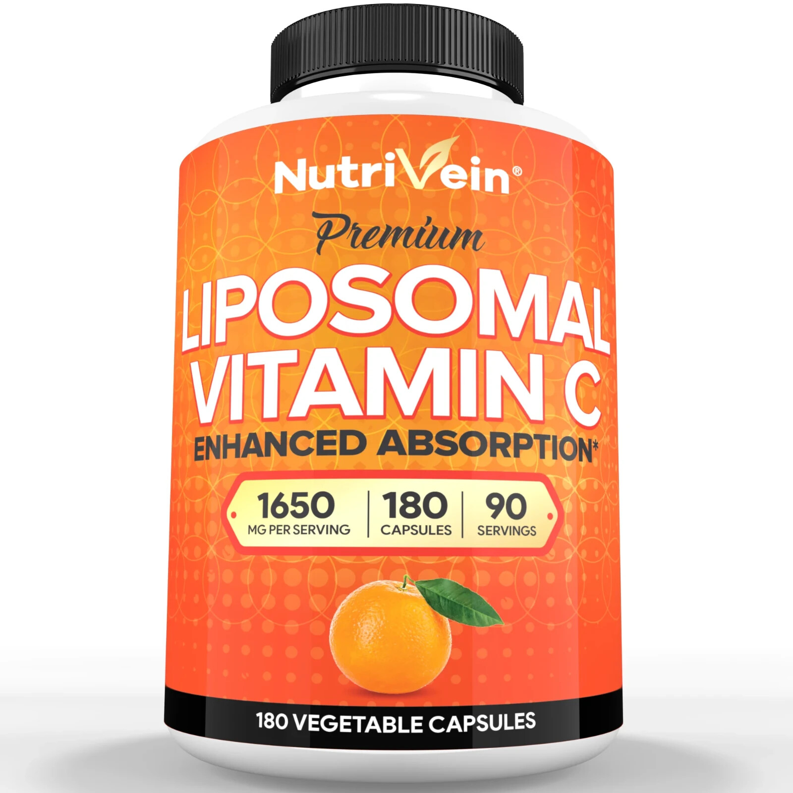 Nutrivein Liposomal Vitamin C 1400mg Capsules – 180 Count