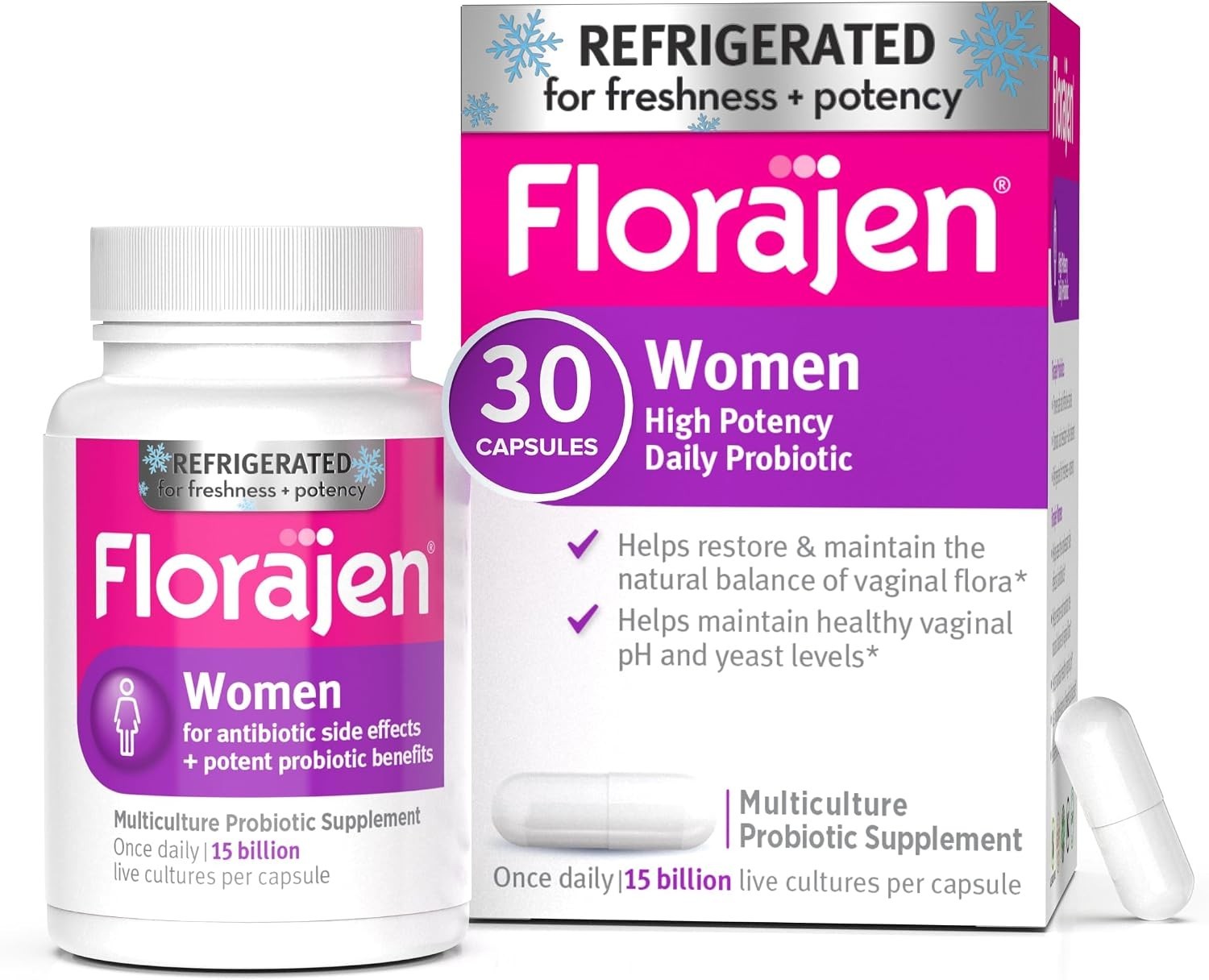 Florajen Women 30 Count High Potency Daily Probiotic