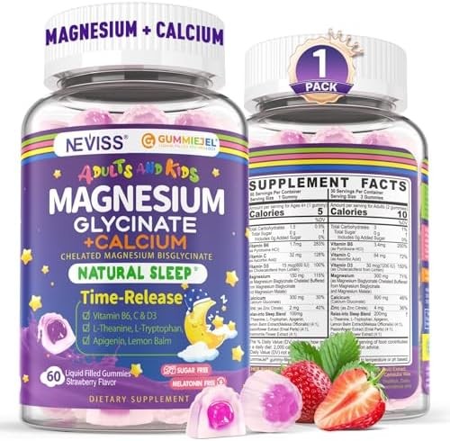 Neviss Magnesium Calcium Gummies Kids Adults Sugar Free