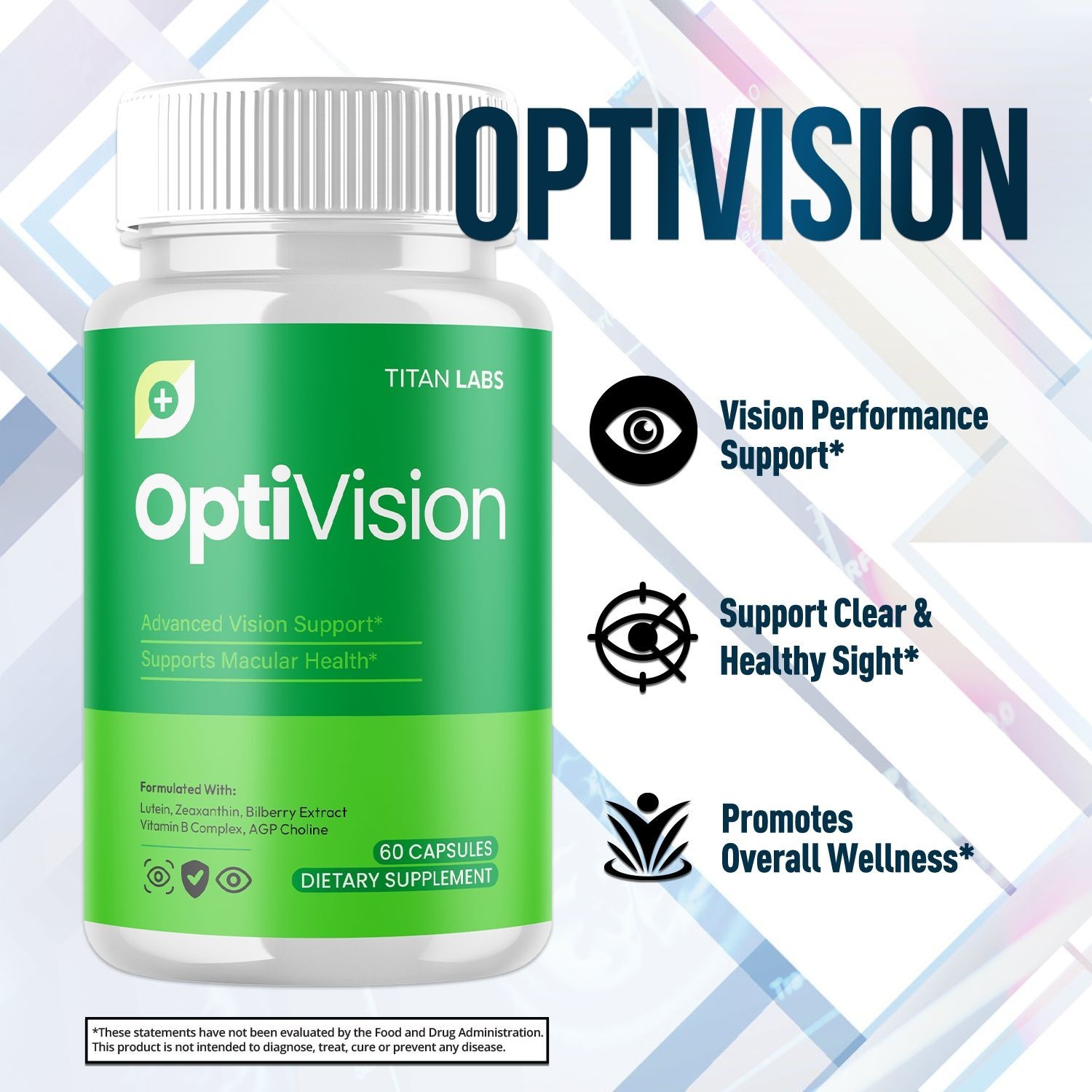 (2 Pack) OptiVision Support Healthy Eye Vision & Function Opti Vision 120Capsule
