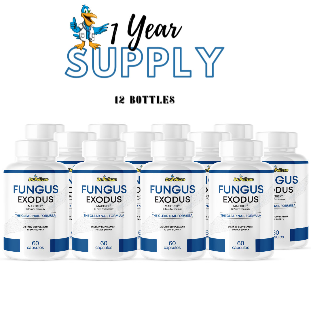 Fungus Exodus- Skin & Nail Support- 12 Bottles- 720 Capsules