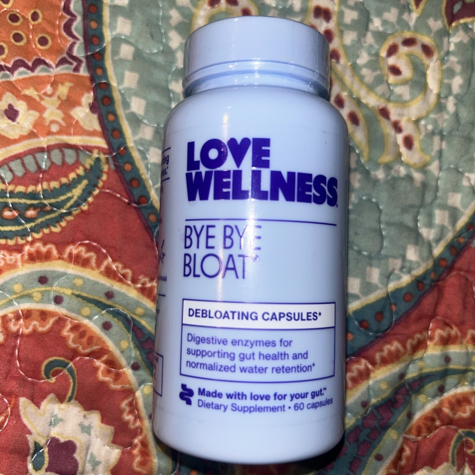 Love Wellness Bye Bye Bloat Digestive Enzymes Bloating Relief Exp 10/26