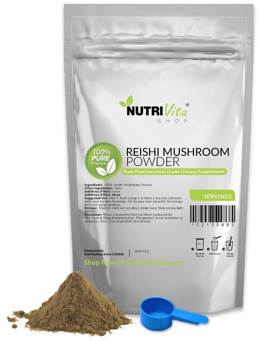 1000g (2.2lb) 100% PURE REISHI MUSHROOM POWDER DETOX ORGANIC GROWN