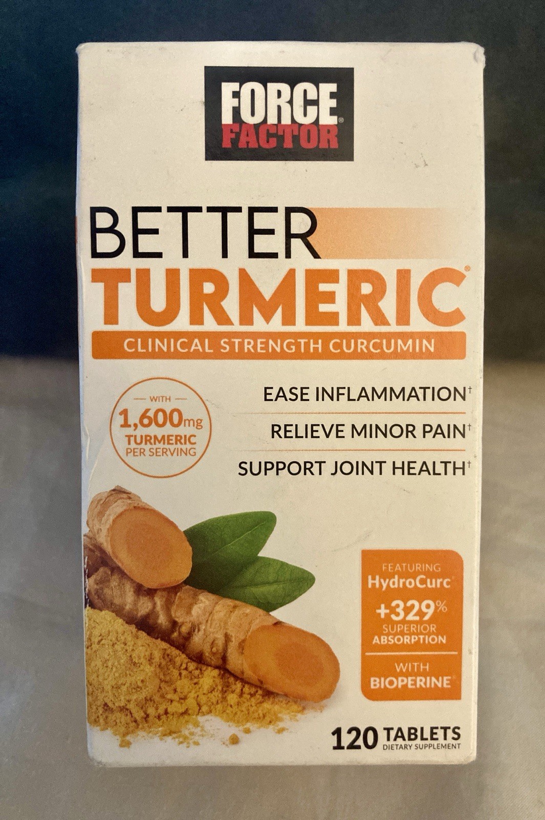 Force Factor Better Turmeric 120 Tablets Inflammation Joint Health Exp 1/2029