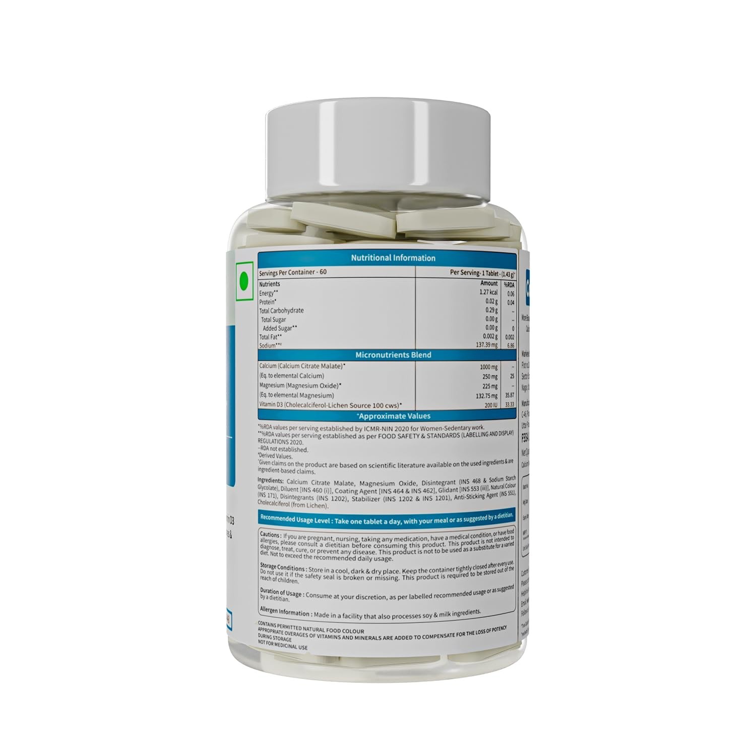 True Calcium Supplement 1000mg | Support Bone, Joint & Muscle Health