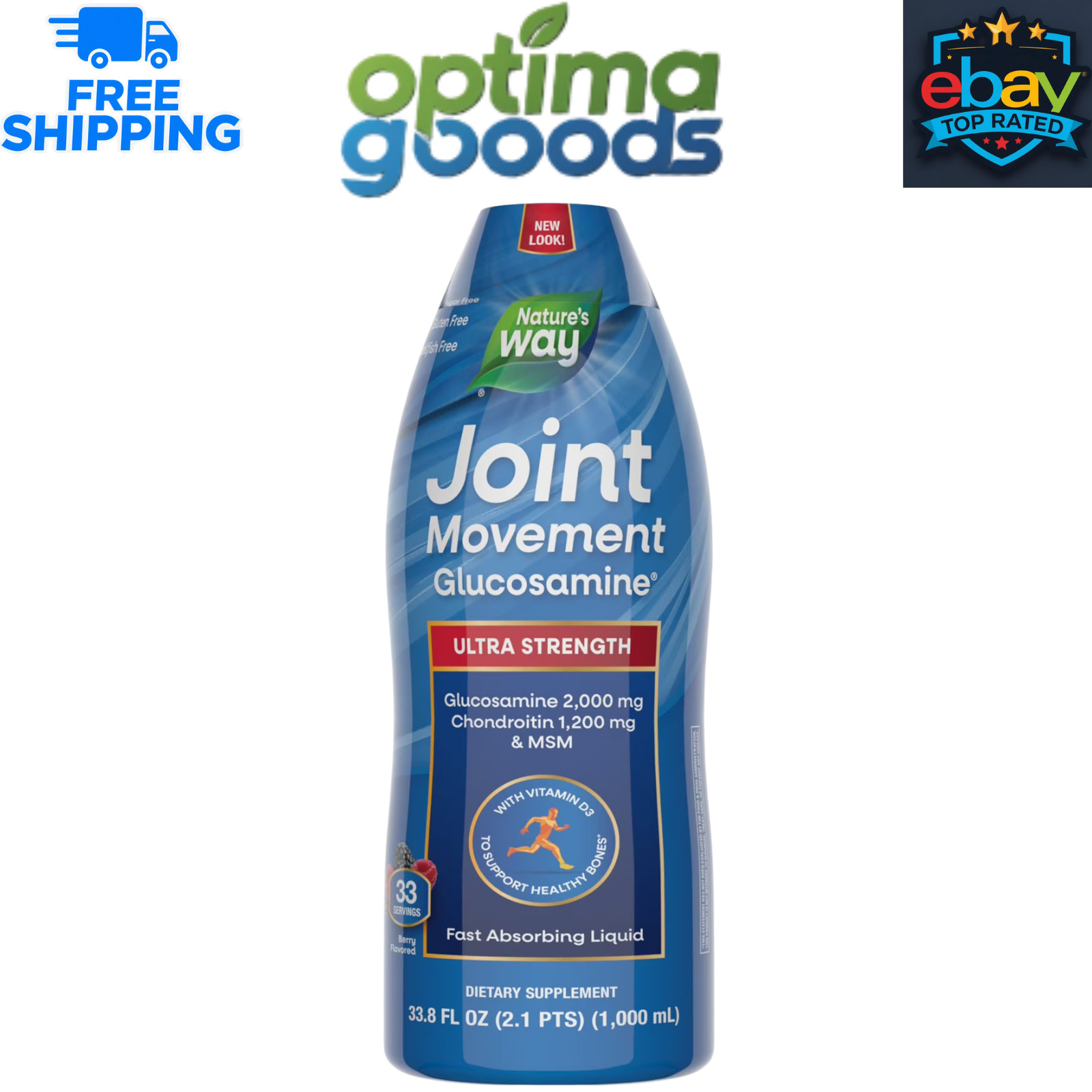 Nature’s Way Joint Movement Glucosamine Liquid 33.8 fl. oz. – Joint Support