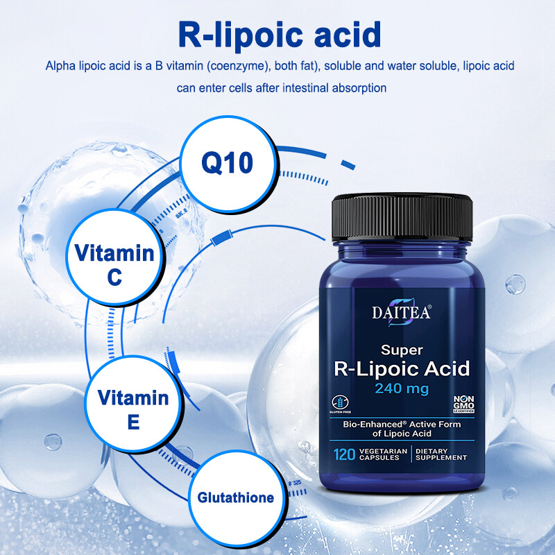 R Lipoic Acid Capsules Cellular Keep Energy Flowing Antioxidant Stress 120 Pills