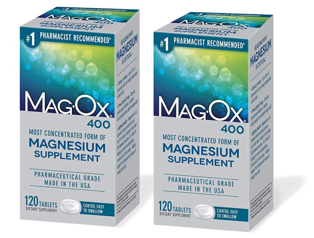 Mag-Ox 400 Magnesium Mineral Dietary Supplement Tablets 483 Mg Magnesium Oxide