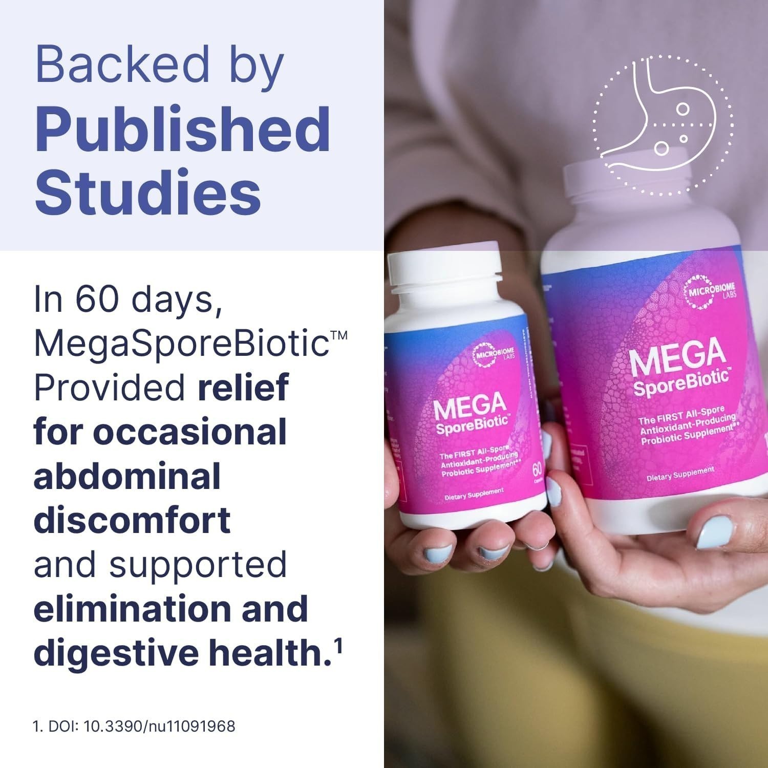 1-3PACK Microbiome Labs MegaSporeBiotic | Spore-Based Probiotic for Gut Health