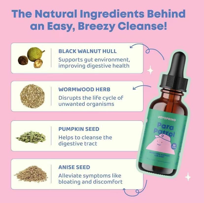 JoySpring Kids’ Liquid Cleanse – Natural Digestive Health Support – 1 oz