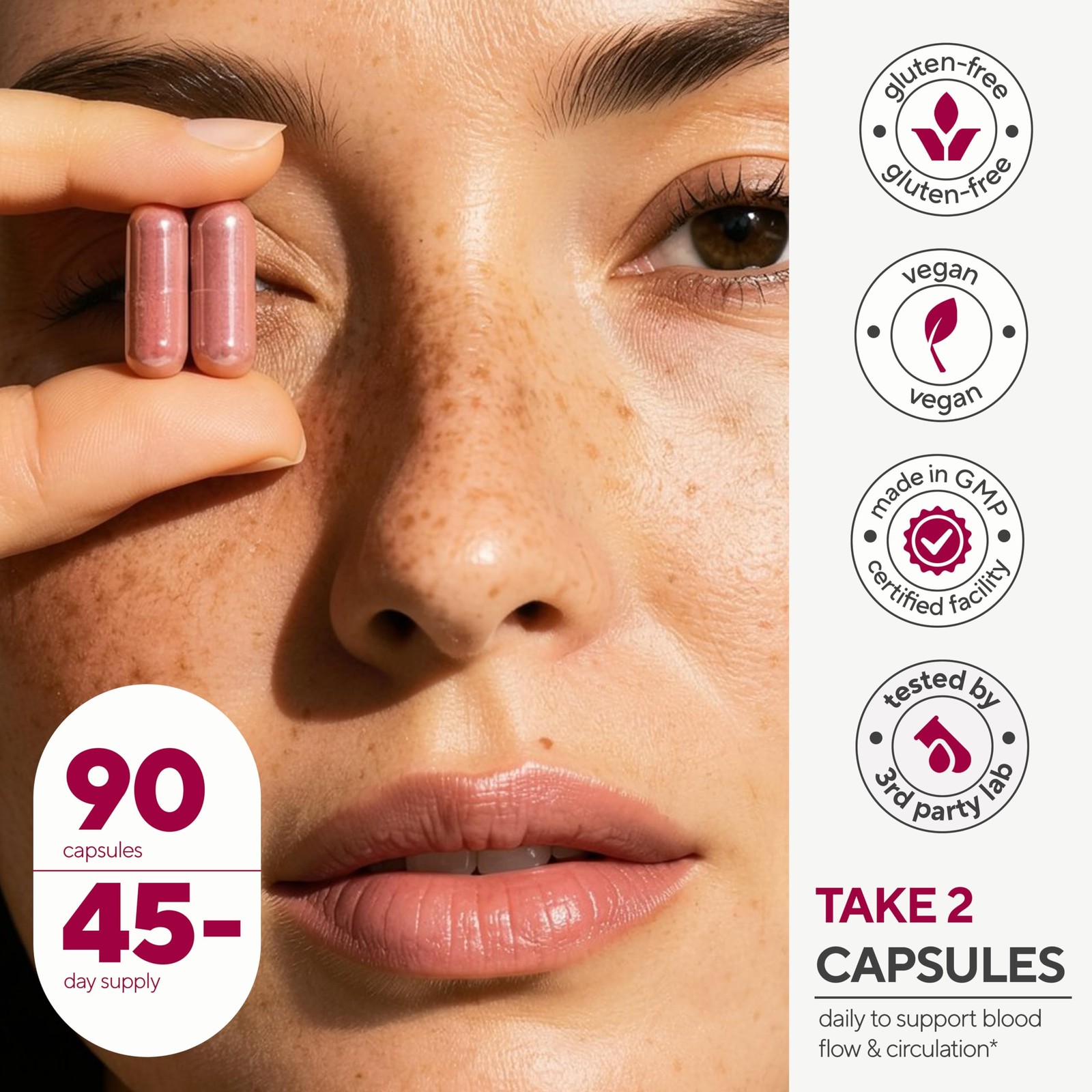 Beet Root Capsules USA Made Beetroot Supplement for Normal Circulation, Nitr…