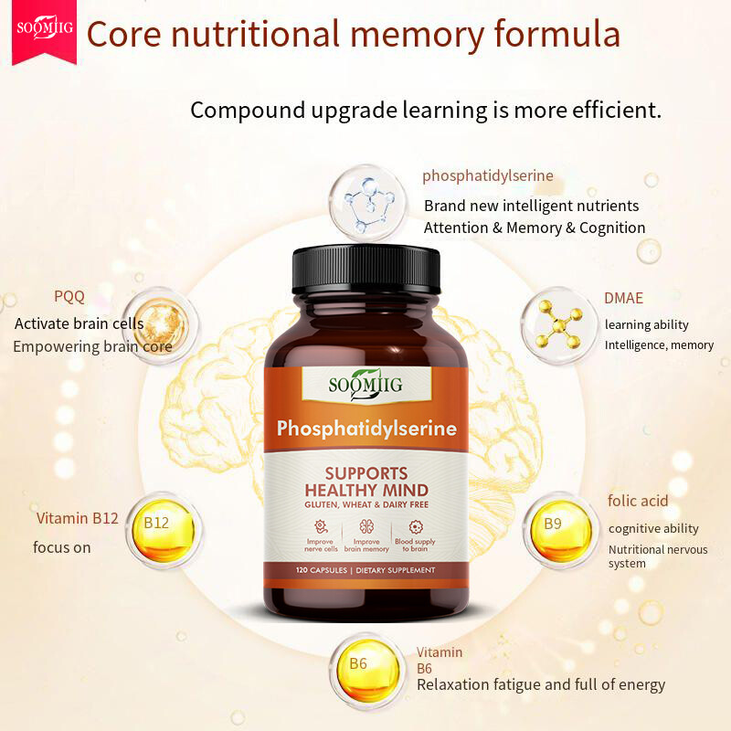 Phosphatidylserine Improve Memory Enhance Cognitive Abilities 120 Pills