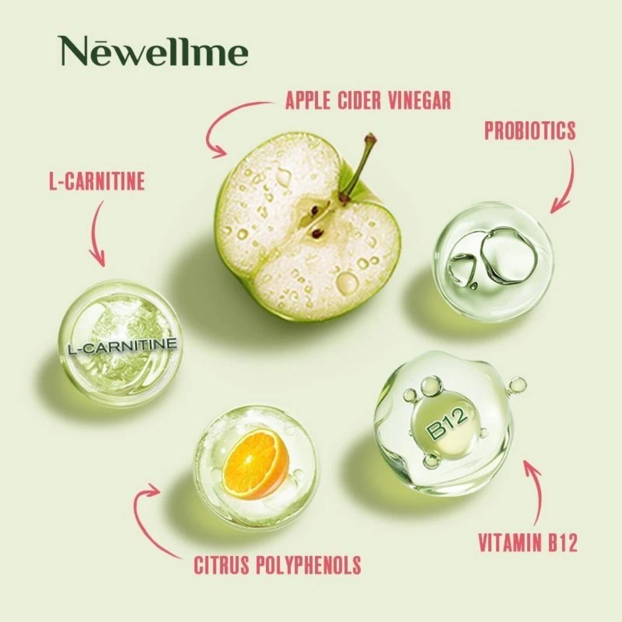2 BOTTLES—NEWELLME Apple Cider Vinegar Gummy Energy and Gut Health – Digestion
