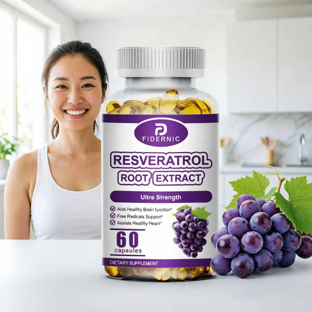 Resveratrol 60 Caps – Premium Root Extract for Anti-Aging & Heart Health