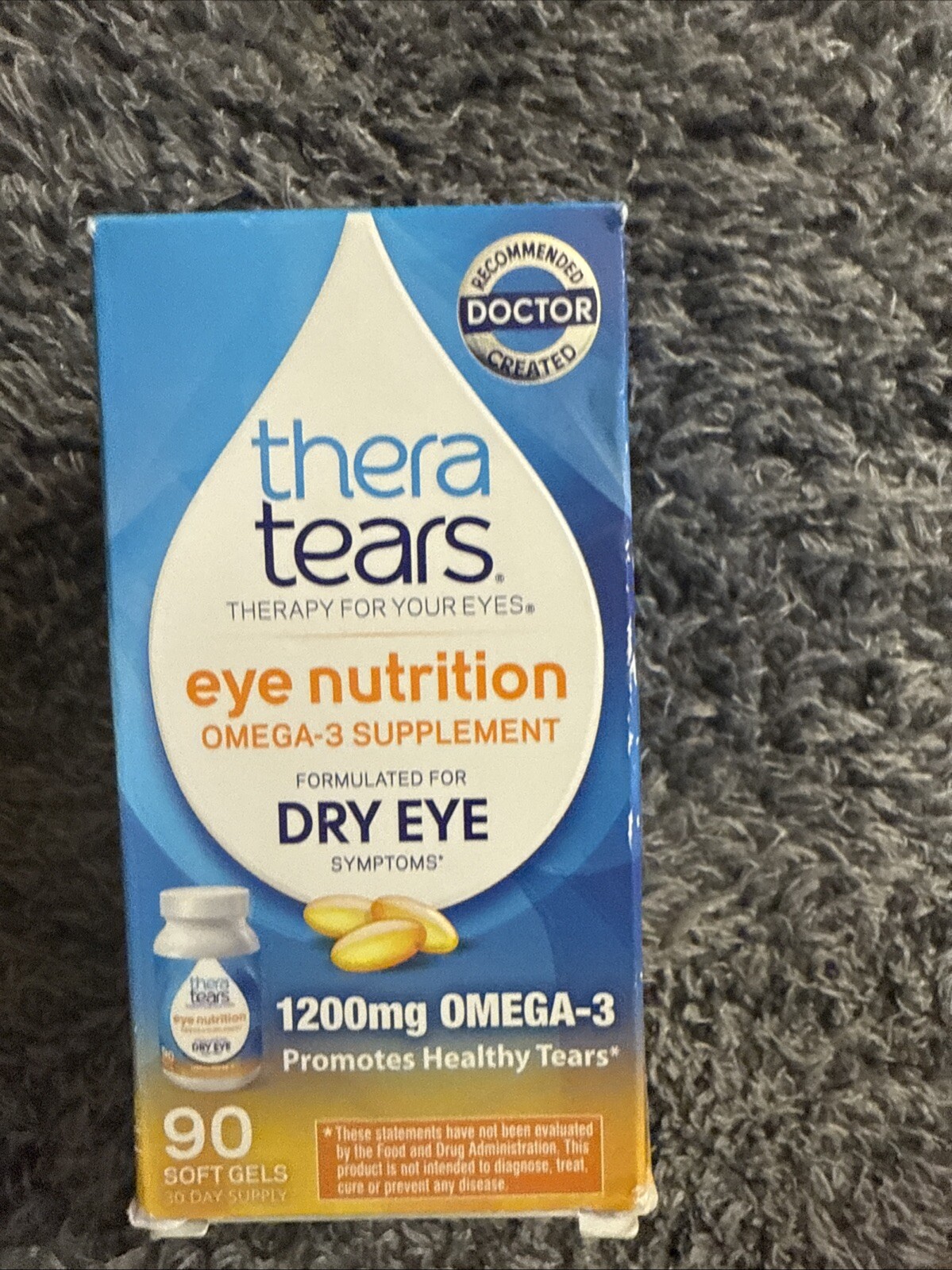 Thera Tears Eye Nutrition Therapy Omega-3 Supplement Softgels 1200mg 90 Count