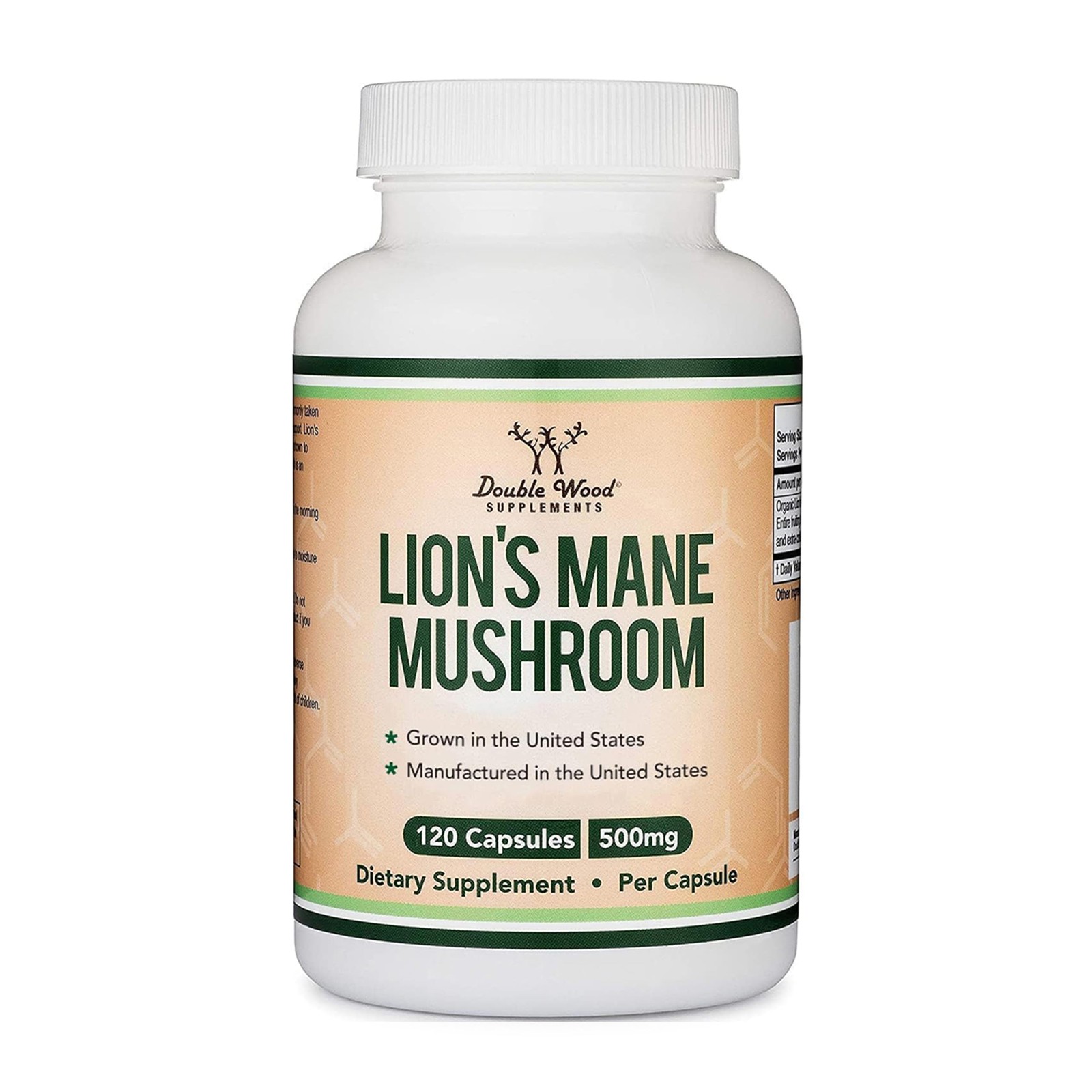 Organic Lions Mane Mushroom Capsules (120 120 Count (Pack of 1), No Color