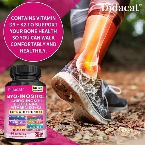 2PCS Myo Inositol & D-Chiro Inositol Supplement for Women, 120 Capsules