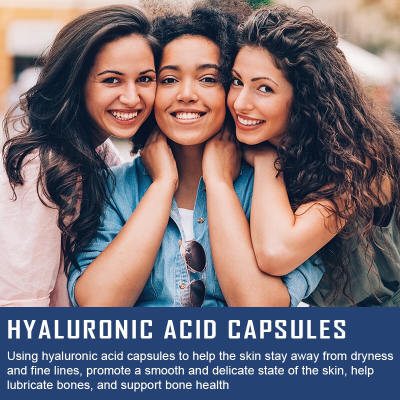 Hyaluronic Acid Anti Aging Hydrating Capsules Wrinkles Fine Lines Joint Health
