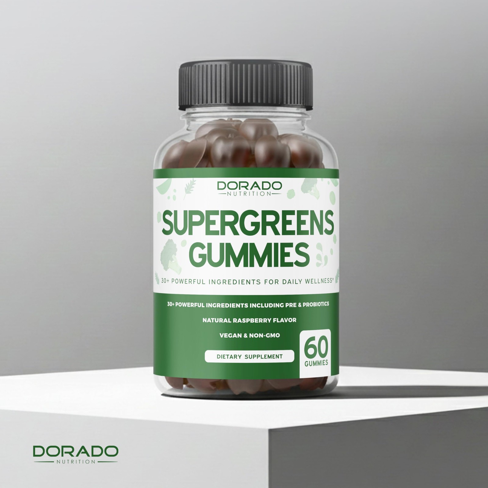 Supergreens Gummies (60 Count) Daily Greens Gummies- 60 Count (Pack of 1)